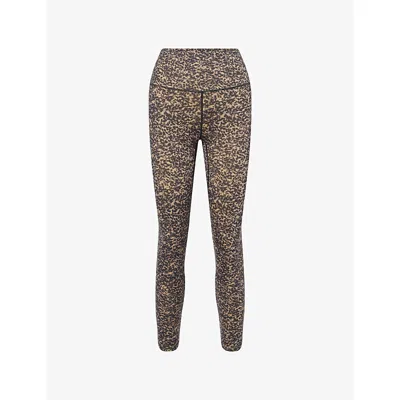 Varley Womens Prairie Sand Cheetah Freesoft High-rise Gym Leggings