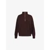 Varley Hawley Half Zip Knit Sweater In Coffee Bean