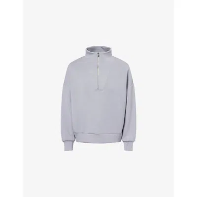 Varley Womens Wind Blue Hawley Half-zip Stretch-woven Sweatshirt