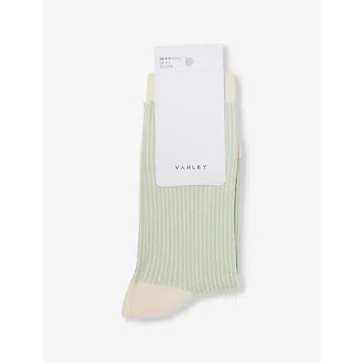 Varley Womens Snow Sage Ormand Soft Stripe Knitted Socks