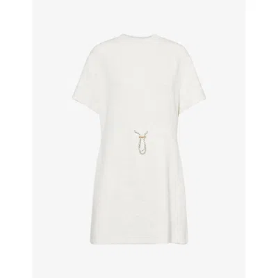 Varley Womens  Relaxed-fit Maple Stretch-jersey Mini Dress In Ivory Marl