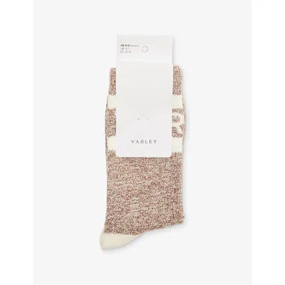 Varley Womens Acorn Marl Spencer Branded Stretch-woven Socks In Multi