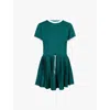 Varley Womens Trent Court 30 Stretch-jersey Mini Dress Forest Xs
