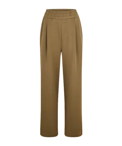 Varley Womens Wide Open Hem Fleece Joggers In Brown