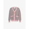 Varley Womens Tiffany Textured Cotton-knit Cardigan Woodrose Multi Stitch In Woodrose Multi Stitch