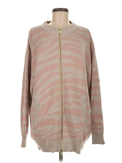 Pre-owned Varley Wool Cardigan Sweater In Brown