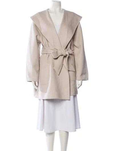 Pre-owned Varley Wool Coat In Neutral