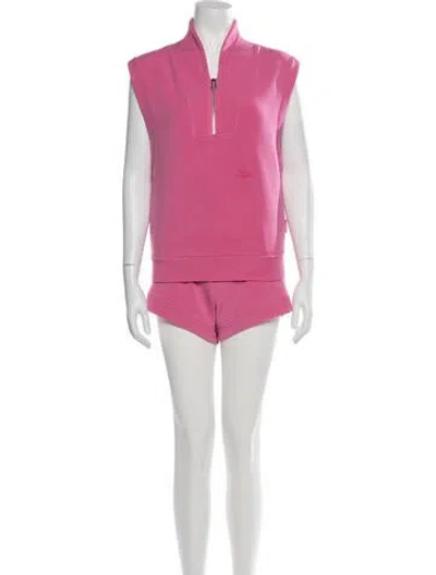 Pre-owned Varley Wool Short Set In Pink