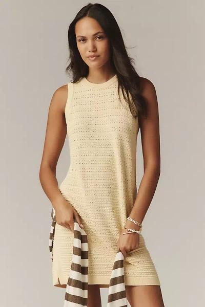 Varley X Anthropologie Mini Shift Dress In White