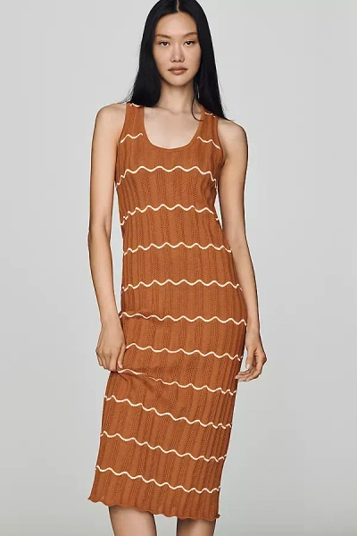 Varley Yuna Knit Dress In Orange
