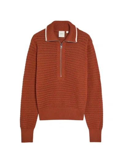 Varley Zip Collared Knitwear In Brown