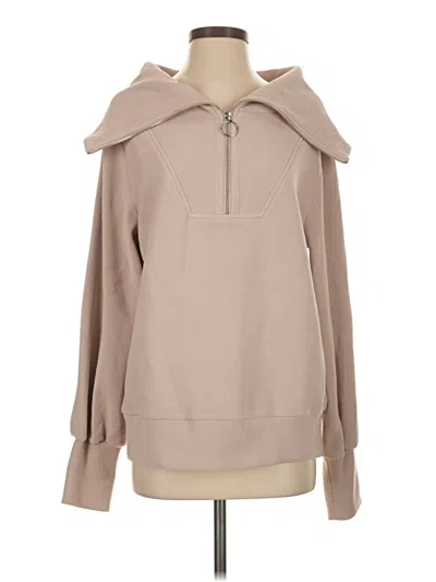 Pre-owned Varley Zip Up Hoodie In Brown