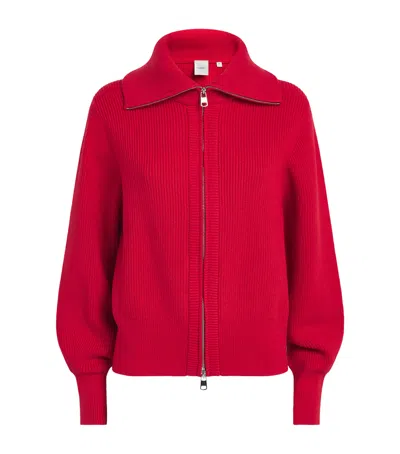 Varley Zip-up Enrico Sweater In Red
