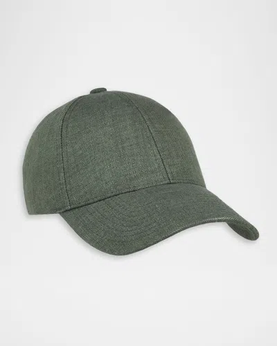 Varsity Headwear Men & Apos;s Linen Moisture-wicking Baseball Cap In French Olive