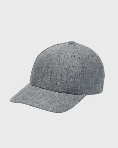Varsity Headwear Men's Linen-blend 6-panel Baseball Cap In Grey