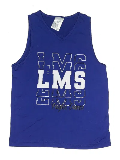 Pre-owned Varsity Spirit Kids' Tank Top Blue Plunge Neckline Tops