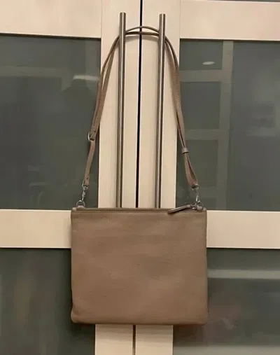 Vash Jem Large Square Clutch In Taupe Bubble In Multi