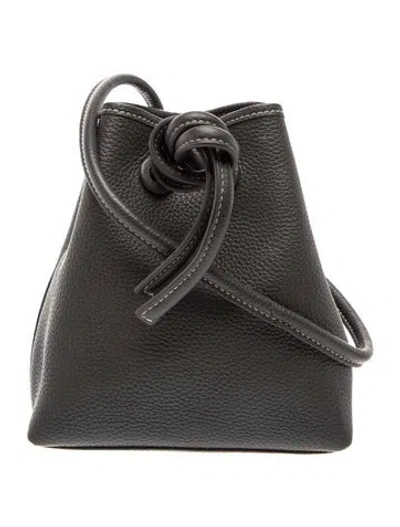 Pre-owned Vasic Leather Bucket Bag In Black