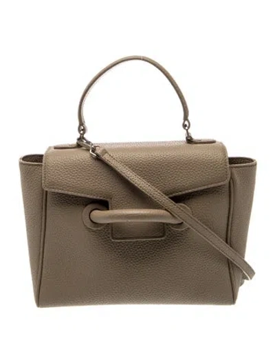 Pre-owned Vasic Leather Top Handle Bag In Neutral