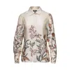 Vasiliki Atelier Women's Behati Hand Embroidered Classic Shirt In White/yellow