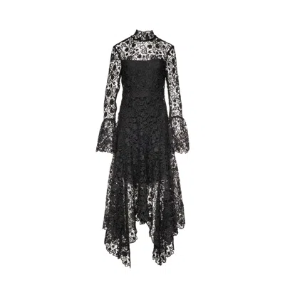 Vasiliki Atelier Women's Black Leila High Neck Lace Dress