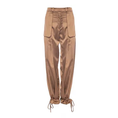 Vasiliki Atelier Women's Brown Mirha Utility Pants Almond