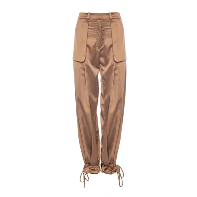 Vasiliki Atelier Women's Brown Mirha Utility Pants Almond In Pink