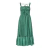 Vasiliki Atelier Women's Green Amara Linen Dress Emerald