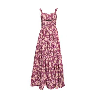 Vasiliki Atelier Women's Pink / Purple Vera Orchid Rush Cotton Dress In Pink/purple