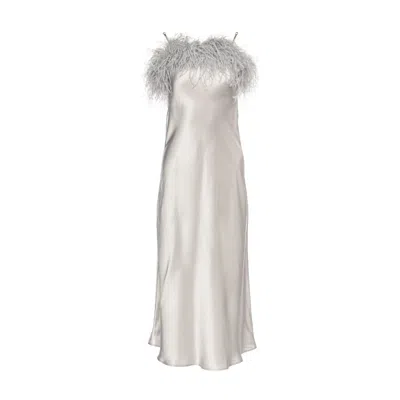 Vasiliki Atelier Women's Silver Roma Silk Dress In Mist