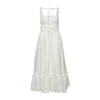 Vasiliki Atelier Women's White Amara Ruched Midi Linen Dress In Pristine In White