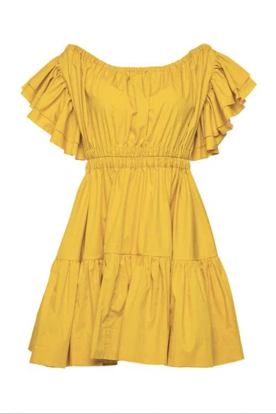 Vasiliki Ava Ruched Mini Dress In Green