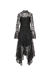Vasiliki Leila High Neck Lace Dress In Black