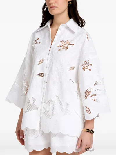 Vasiliki Maha Floral Lace Dress In Gray