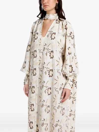 Vasiliki Mona Floral V-neck Maxi Dress In Multi