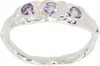 Vasiliki Silver Mono Mycena Ring In Silver/amethysts
