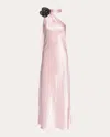 VASILIKI WOMEN'S PORTIA CORSAGE ASYMMETRIC SILK MAXI DRESS