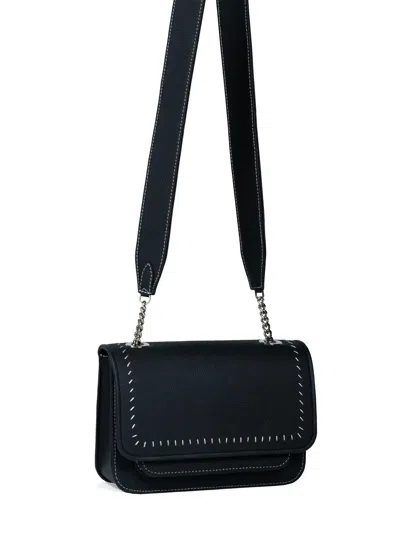 Vaskala Women's Black / White Midi Bag Black With Thread
