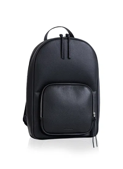 Vaskala Women's Grey  Anthracite Leather Backpack