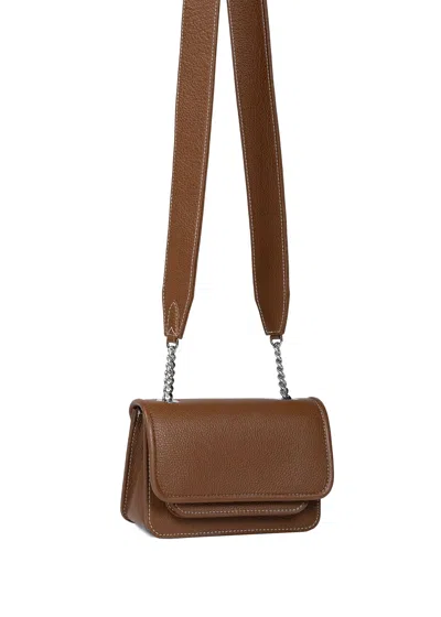Vaskala Women's Mini Bag Caramel Brown With Leather Handle