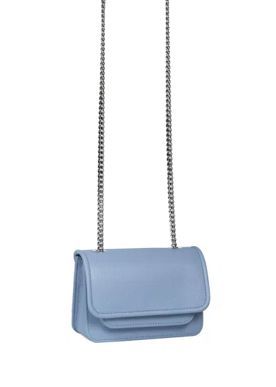 Vaskala Women's Mini Bag Light Blue With Chain