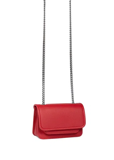 Vaskala Women's Mini Bag Red With Chain