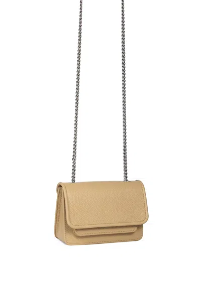 Vaskala Women's Neutrals / Brown Mini Bag Beige With Chain