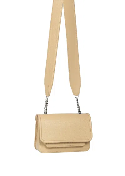 Vaskala Women's Neutrals / Brown Mini Bag Beige With Leather Handle