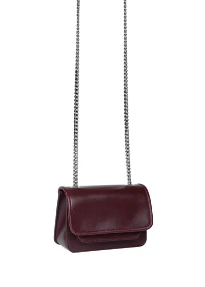 Vaskala Women's Pink / Purple / Red Mini Bag Burgundy With Chain