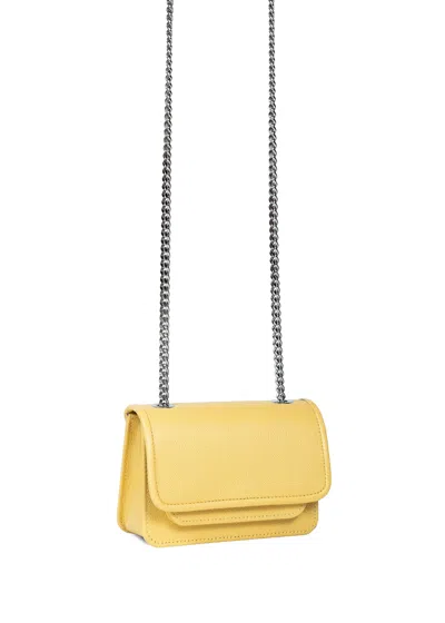 Vaskala Women's Yellow / Orange Mini Bag Soft Yellow With Chain