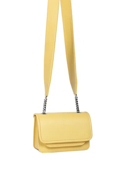 Vaskala Women's Yellow / Orange Mini Bag Soft Yellow With Leather Handle
