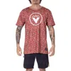 Vast Animal Print Aqua Terra Performance T-shirt In Orange Leopard
