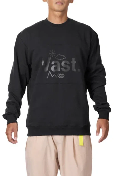 Vast Crewneck Logo Graphic Sweatshirt In Black