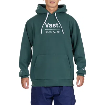 Vast Elements Recycled Polyester Pullover Hoodie In Green